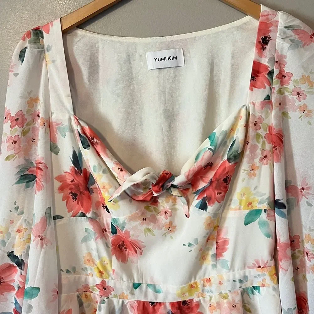 New! Yumi Kim‎ Becca Dress Paradise Villa Ivory Floral Size Medium NWT